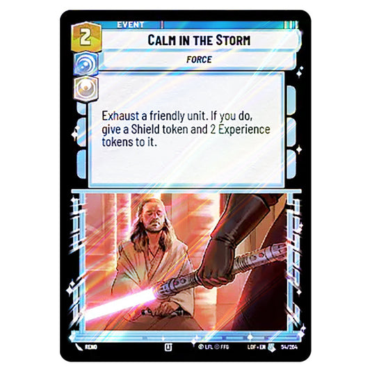 Calm in the Storm  card from the Star Wars Unlimited set Legends of the Force