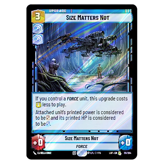 Size Matters Not  card from the Star Wars Unlimited set Legends of the Force