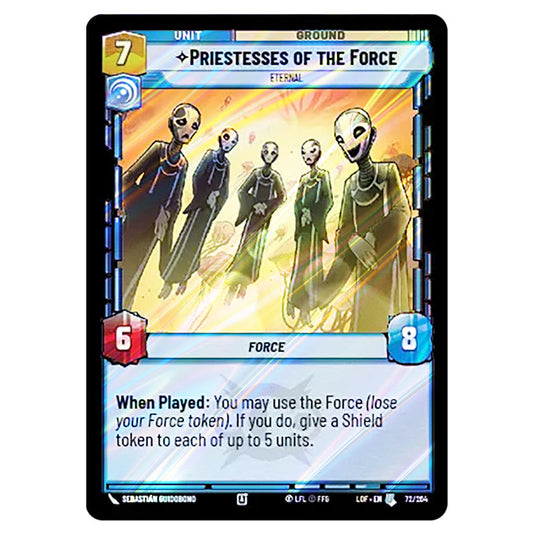 Priestesses of the Force Eternal  card from the Star Wars Unlimited set Legends of the Force