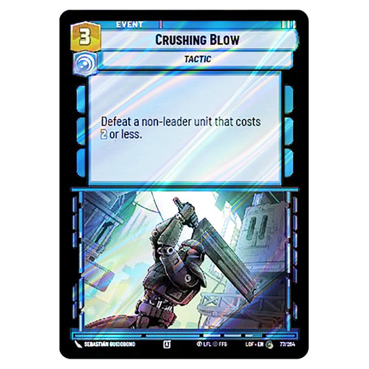 Crushing Blow  card from the Star Wars Unlimited set Legends of the Force