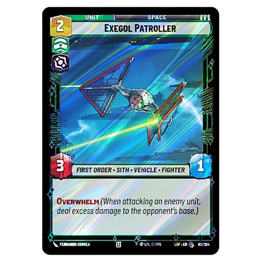 Exegol Patroller  card from the Star Wars Unlimited set Legends of the Force
