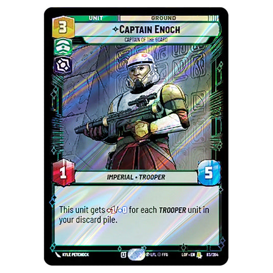 Captain Enoch Captain of the Guard  card from the Star Wars Unlimited set Legends of the Force