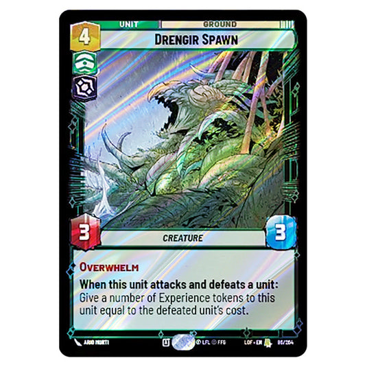 Drengir Spawn  card from the Star Wars Unlimited set Legends of the Force