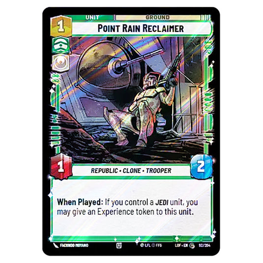 Point Rain Reclaimer  card from the Star Wars Unlimited set Legends of the Force