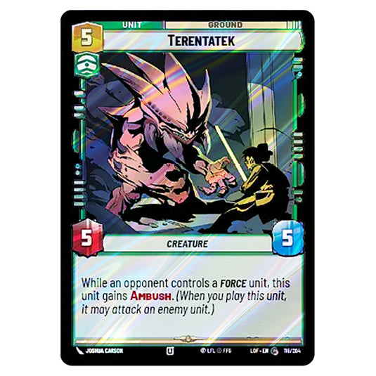 Terentatek  card from the Star Wars Unlimited set Legends of the Force