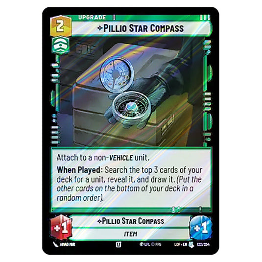 Pillio Star Compass  card from the Star Wars Unlimited set Legends of the Force