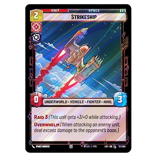 Strikeship  card from the Star Wars Unlimited set Legends of the Force