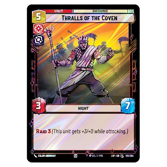 Thralls of the Coven  card from the Star Wars Unlimited set Legends of the Force