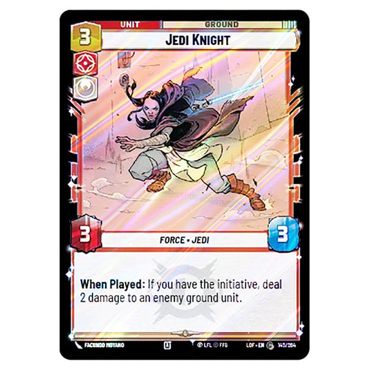 Jedi Knight  card from the Star Wars Unlimited set Legends of the Force