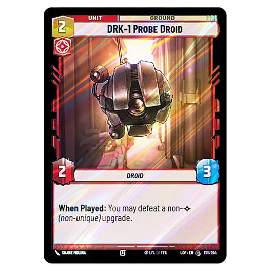 DRK-1 Probe Droid  card from the Star Wars Unlimited set Legends of the Force