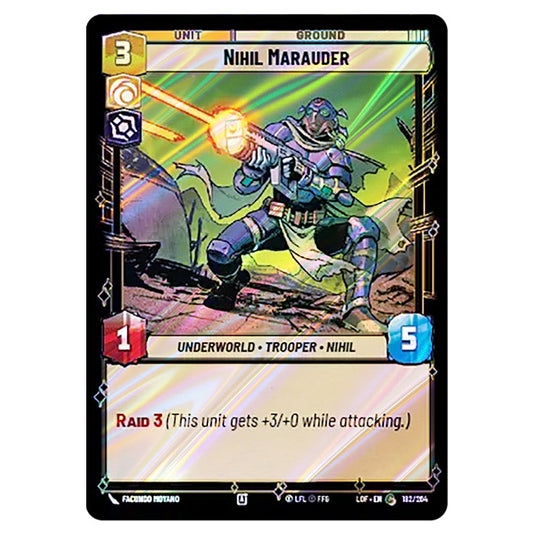 Nihil Marauder  card from the Star Wars Unlimited set Legends of the Force