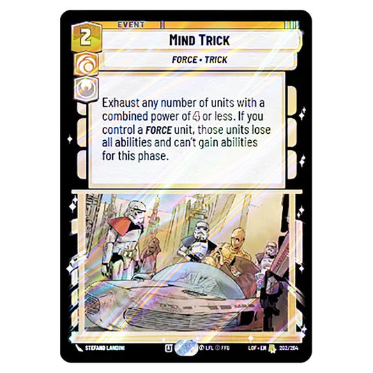 Mind Trick  card from the Star Wars Unlimited set Legends of the Force