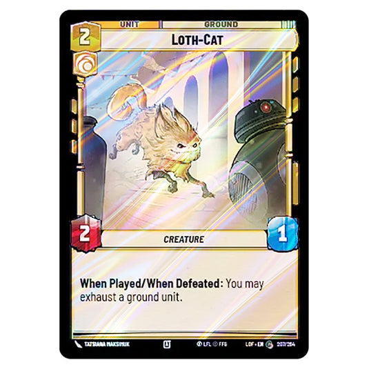 Loth-Cat  card from the Star Wars Unlimited set Legends of the Force