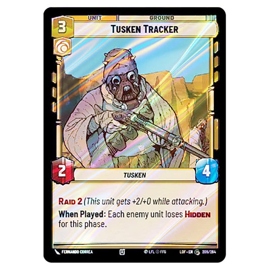 Tusken Tracker  card from the Star Wars Unlimited set Legends of the Force