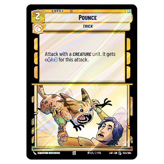Pounce  card from the Star Wars Unlimited set Legends of the Force