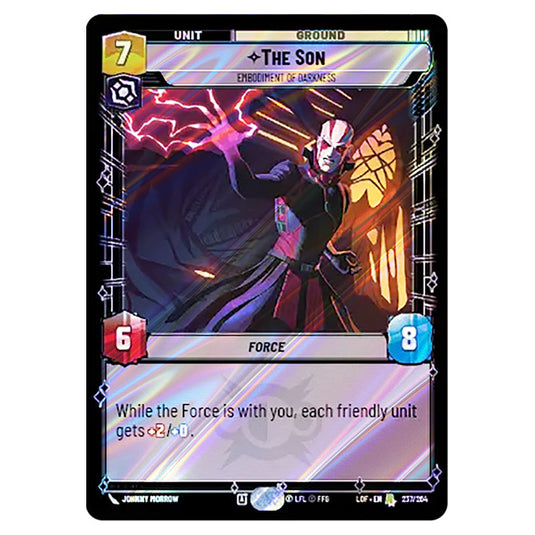 The Son Embodiment of Darkness  card from the Star Wars Unlimited set Legends of the Force