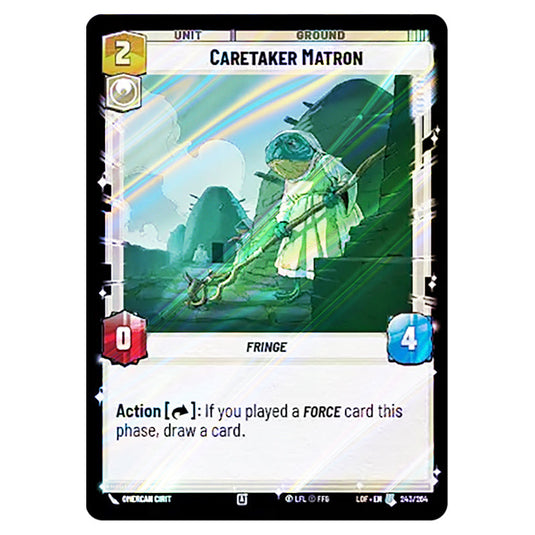 Caretaker Matron  card from the Star Wars Unlimited set Legends of the Force