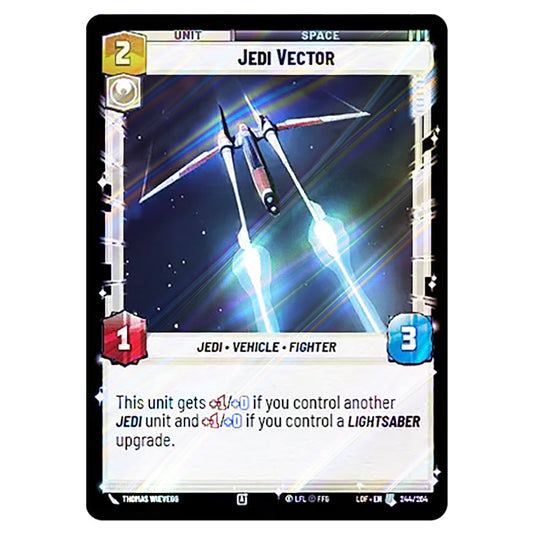Jedi Vector  card from the Star Wars Unlimited set Legends of the Force
