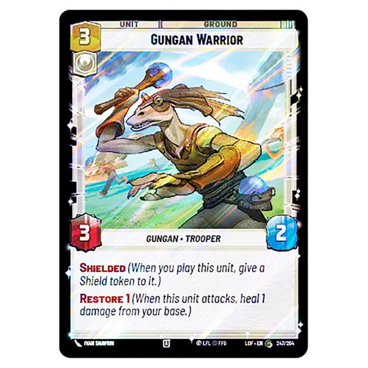Gungan Warrior  card from the Star Wars Unlimited set Legends of the Force