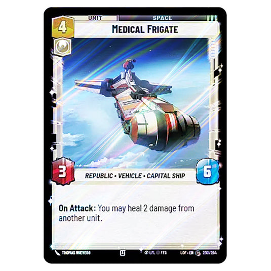 Medical Frigate  card from the Star Wars Unlimited set Legends of the Force