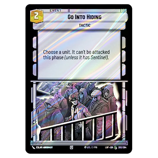 Go Into Hiding  card from the Star Wars Unlimited set Legends of the Force