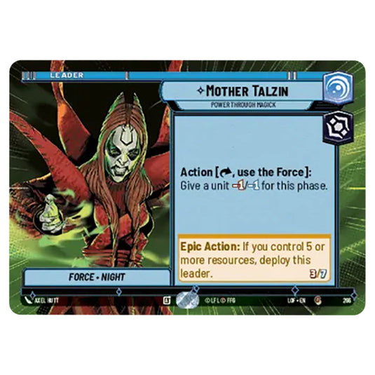 Mother Talzin Power Through Magick  card from the Star Wars Unlimited set Legends of the Force