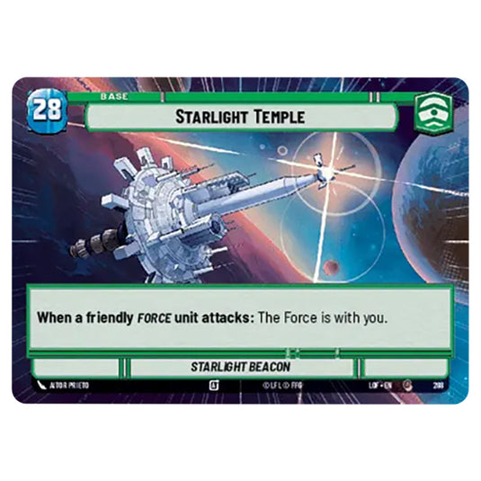 Starlight Temple  card from the Star Wars Unlimited set Legends of the Force