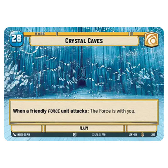 Crystal Caves  card from the Star Wars Unlimited set Legends of the Force