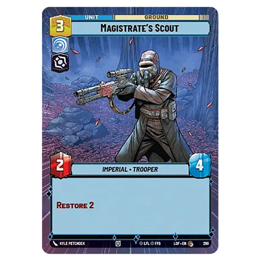 Magistrate's Scout  card from the Star Wars Unlimited set Legends of the Force