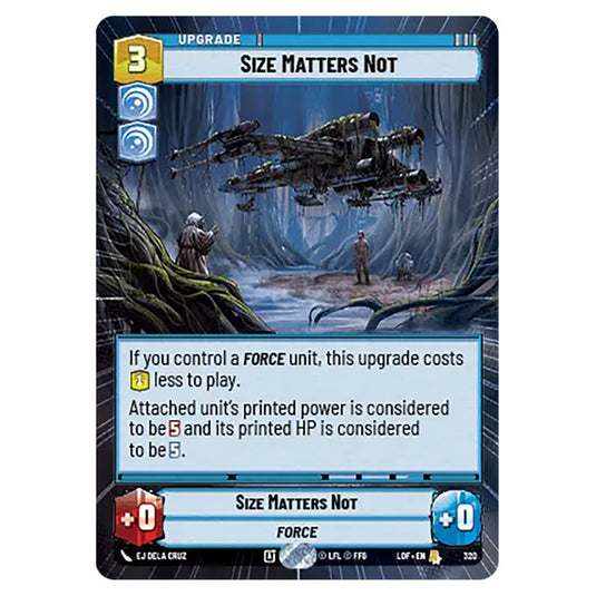 Size Matters Not  card from the Star Wars Unlimited set Legends of the Force
