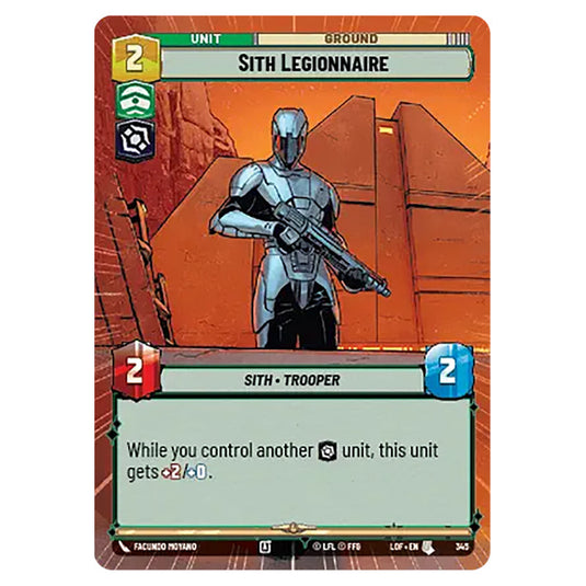 Sith Legionnaire  card from the Star Wars Unlimited set Legends of the Force
