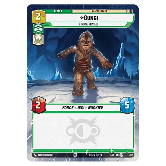 Gungi Finding Himself  card from the Star Wars Unlimited set Legends of the Force