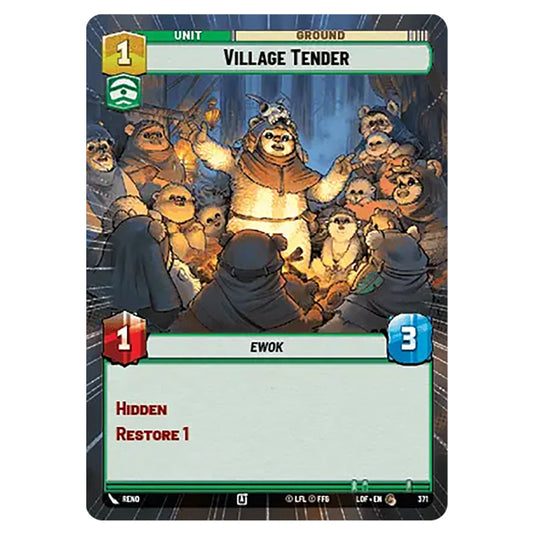 Village Tender  card from the Star Wars Unlimited set Legends of the Force