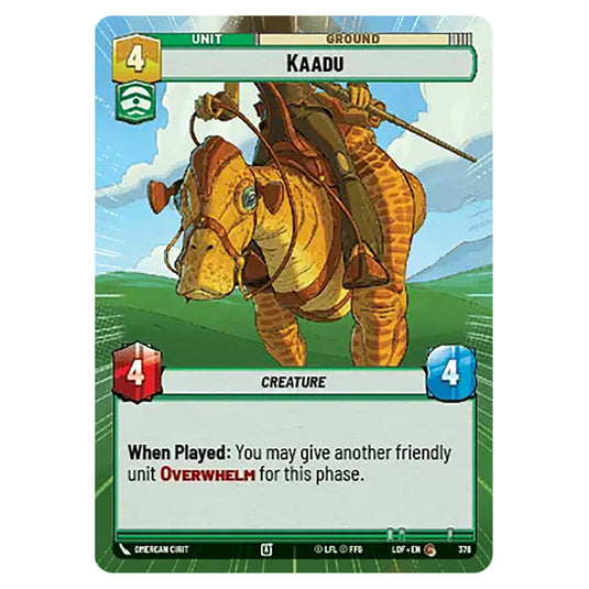 Kaadu  card from the Star Wars Unlimited set Legends of the Force