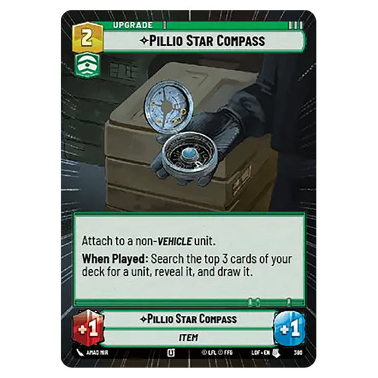 Pillio Star Compass  card from the Star Wars Unlimited set Legends of the Force