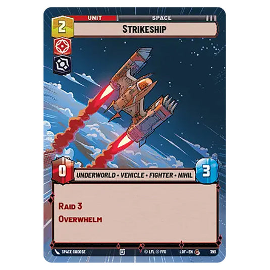 Strikeship  card from the Star Wars Unlimited set Legends of the Force