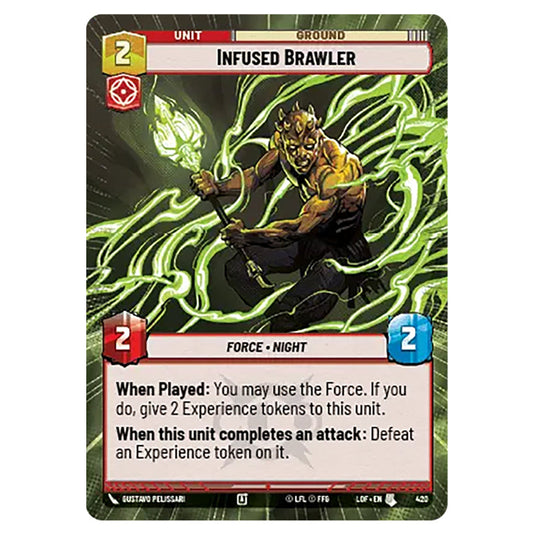 Infused Brawler  card from the Star Wars Unlimited set Legends of the Force