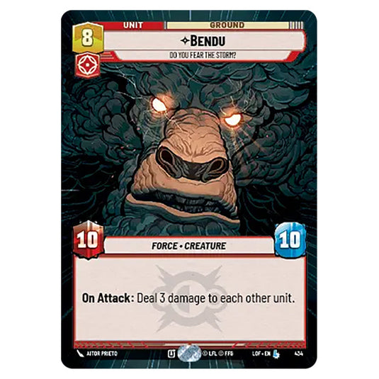 Bendu Do You Fear the Storm?  card from the Star Wars Unlimited set Legends of the Force