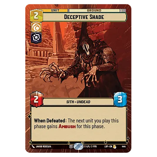 Deceptive Shade  card from the Star Wars Unlimited set Legends of the Force
