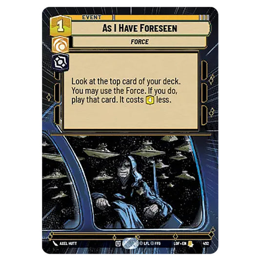 As I Have Foreseen  card from the Star Wars Unlimited set Legends of the Force