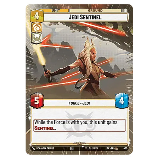 Jedi Sentinel  card from the Star Wars Unlimited set Legends of the Force