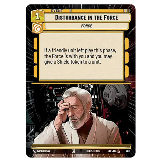 Disturbance in the Force  card from the Star Wars Unlimited set Legends of the Force
