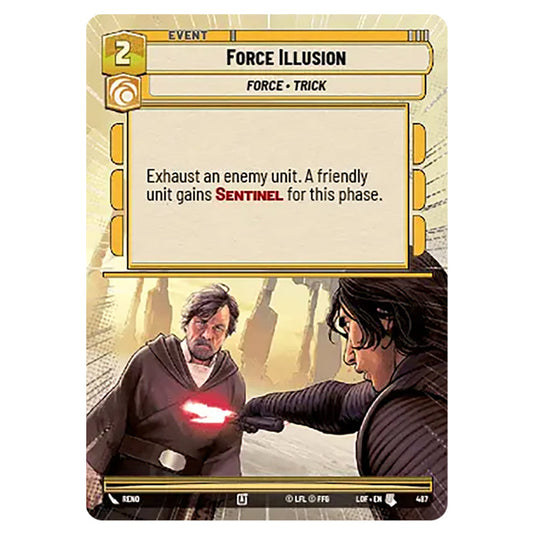 Force Illusion  card from the Star Wars Unlimited set Legends of the Force