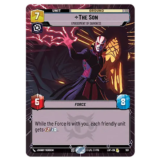 The Son Embodiment of Darkness  card from the Star Wars Unlimited set Legends of the Force
