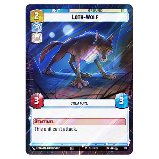 Loth-Wolf  card from the Star Wars Unlimited set Legends of the Force