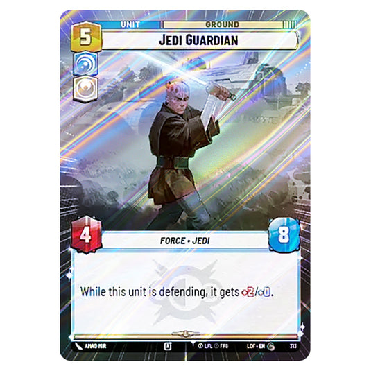 Jedi Guardian  card from the Star Wars Unlimited set Legends of the Force