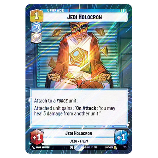 Jedi Holocron  card from the Star Wars Unlimited set Legends of the Force