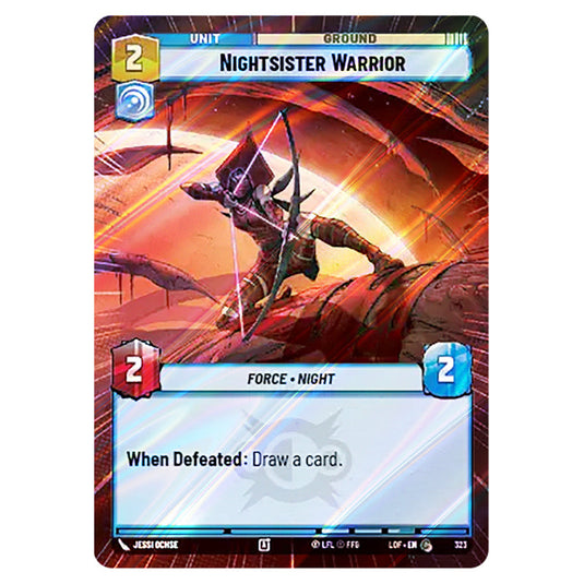 Nightsister Warrior  card from the Star Wars Unlimited set Legends of the Force