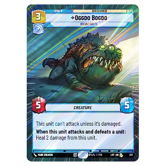 Oggdo Bogdo Bogano Brute  card from the Star Wars Unlimited set Legends of the Force