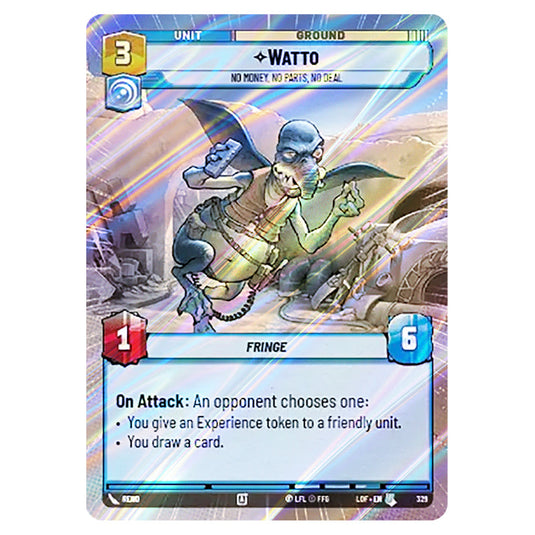 WattoNo Money, No Parts, No Deal  card from the Star Wars Unlimited set Legends of the Force